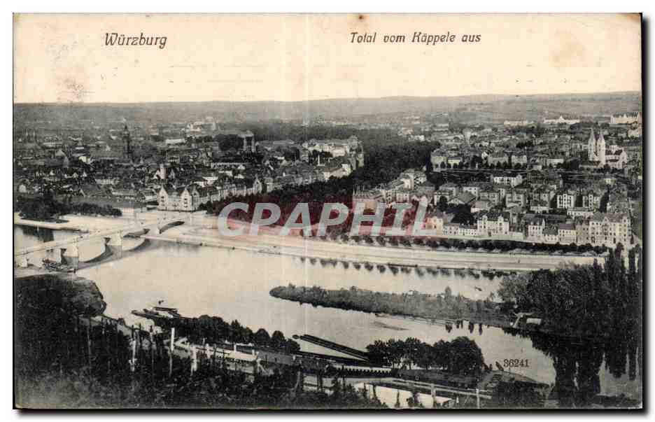 CPA Wurzburg Total vom Kappele aus