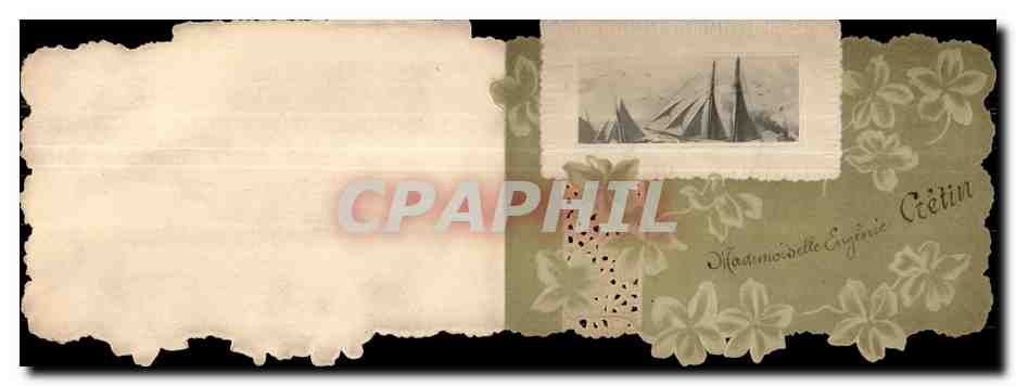 CPA Fantaisie Fleurs Bateau