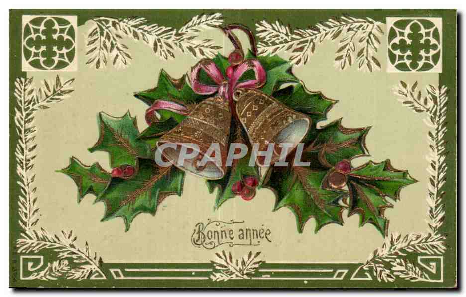 CPA Fantaisie Fleurs Bonne annee