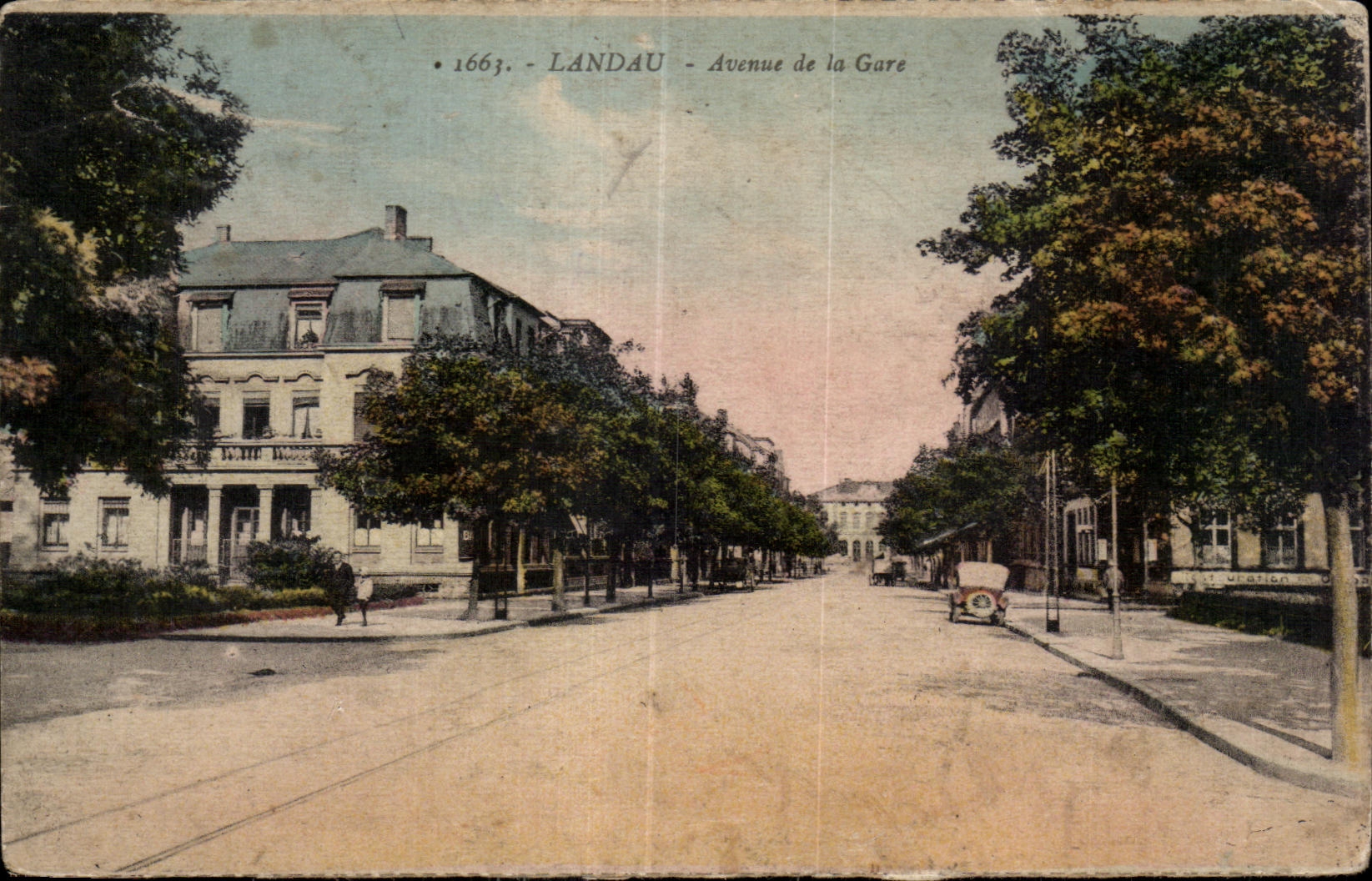 CPA Landau Avenue de la Gare