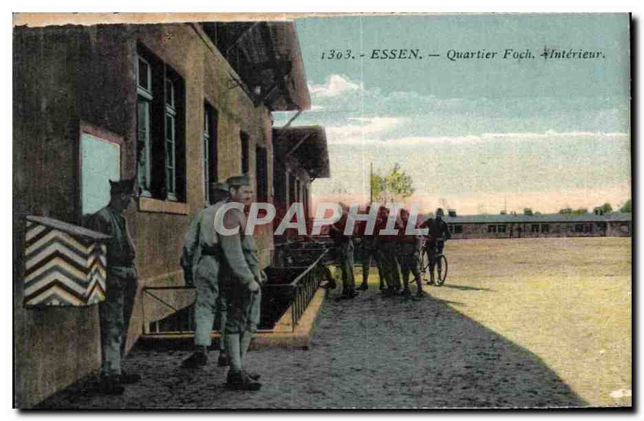 CPA Essen Quartier Foch Interieur Militaria 