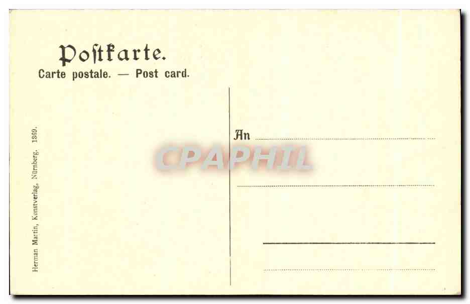 CPA Nurnberg Altes Haus am Paniersplatz — Rückseite