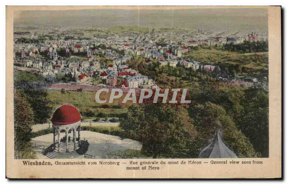 CPA Wiesbaden Gesamtansicht vom Neroberg vue generale du mont de Neron