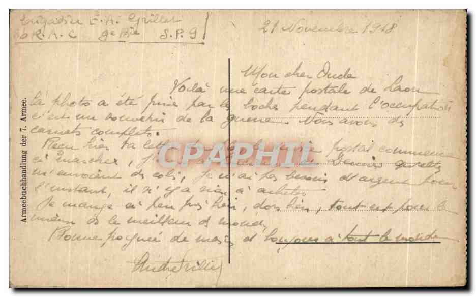 Präfektur — bâtiment administratif sous arbres nus — éditeur inconnu, n° 19 — Rückseite