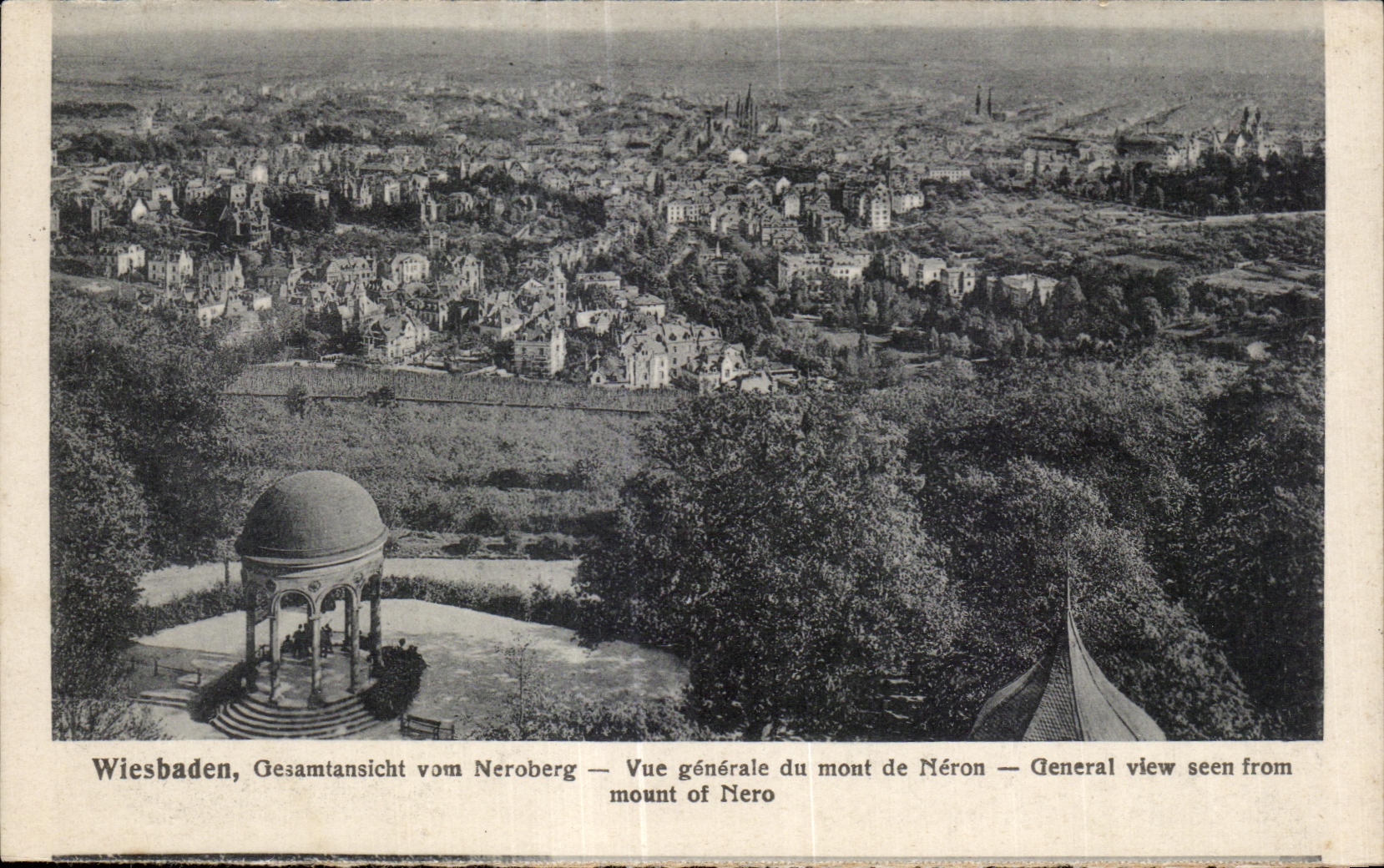Wiesbaden, Vue générale du mont de Néron — van den Boogaart's Kunst-Anstalt, n° 6150