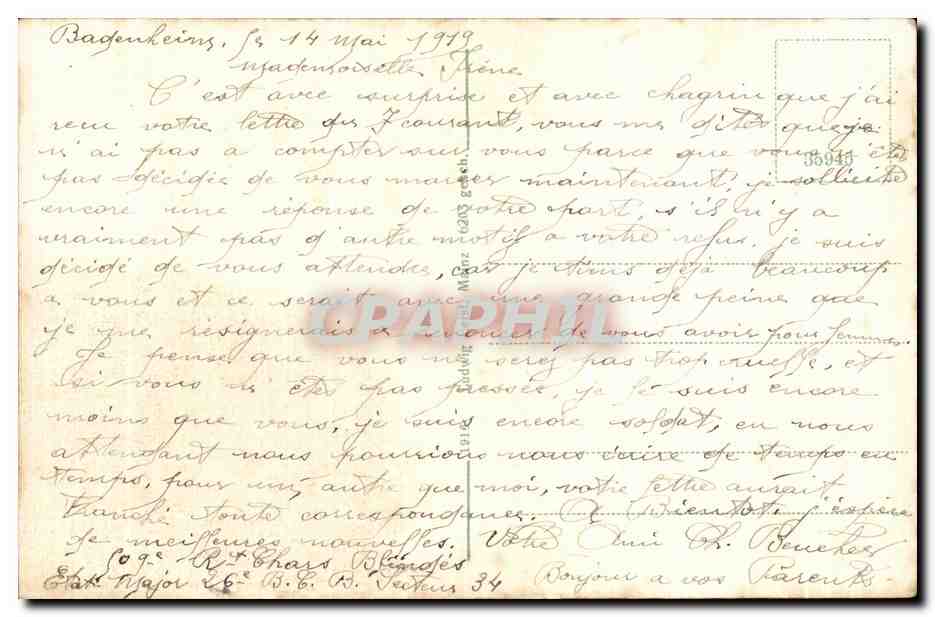Bad Kreuznach von Johanna's Ruhe gesehen — vue panoramique du village et de la rivière — éditeur inconnu — Rückseite