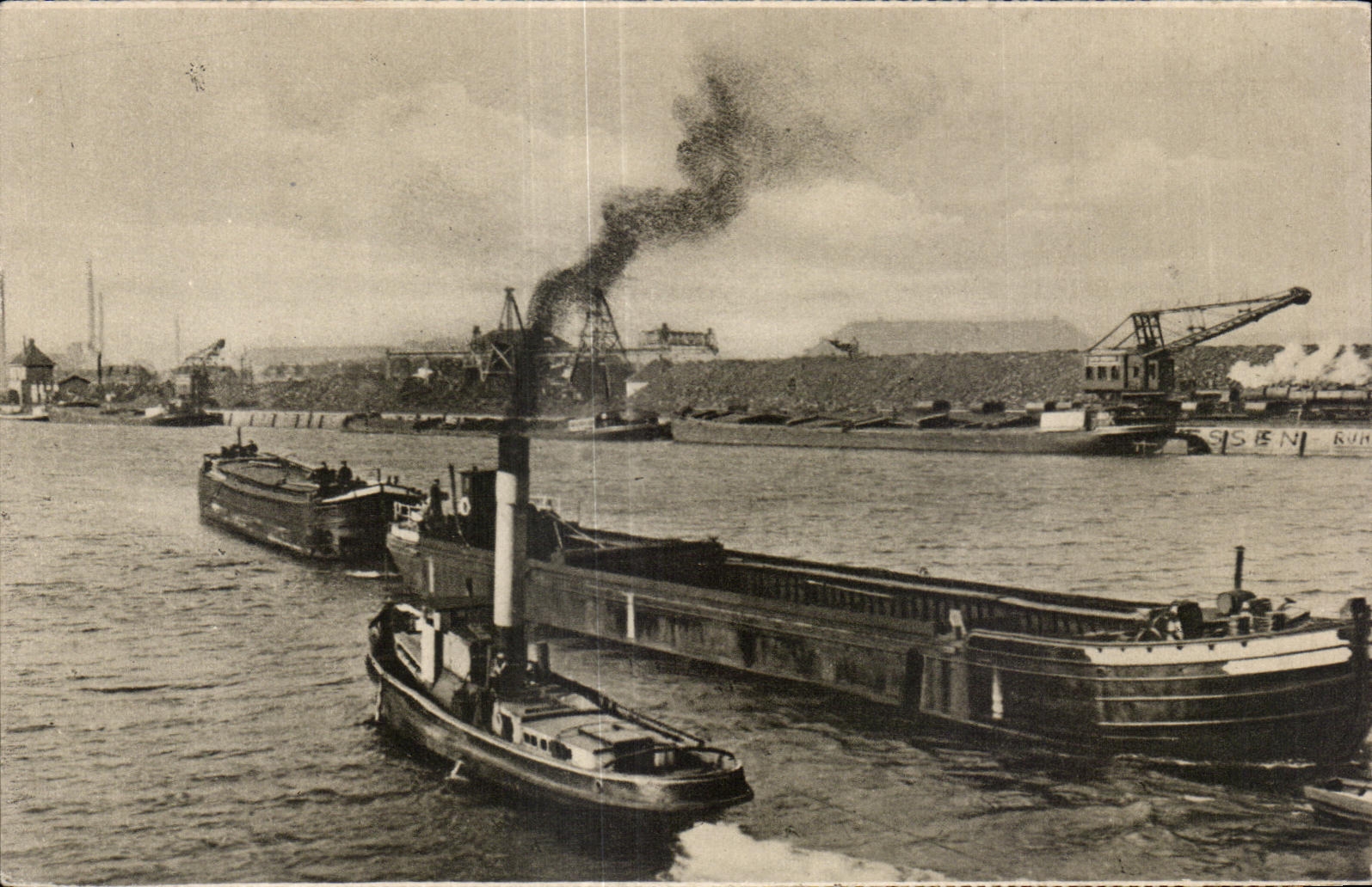 CPA Essen Rhein Herne Kanal Hafen Arenberg A G