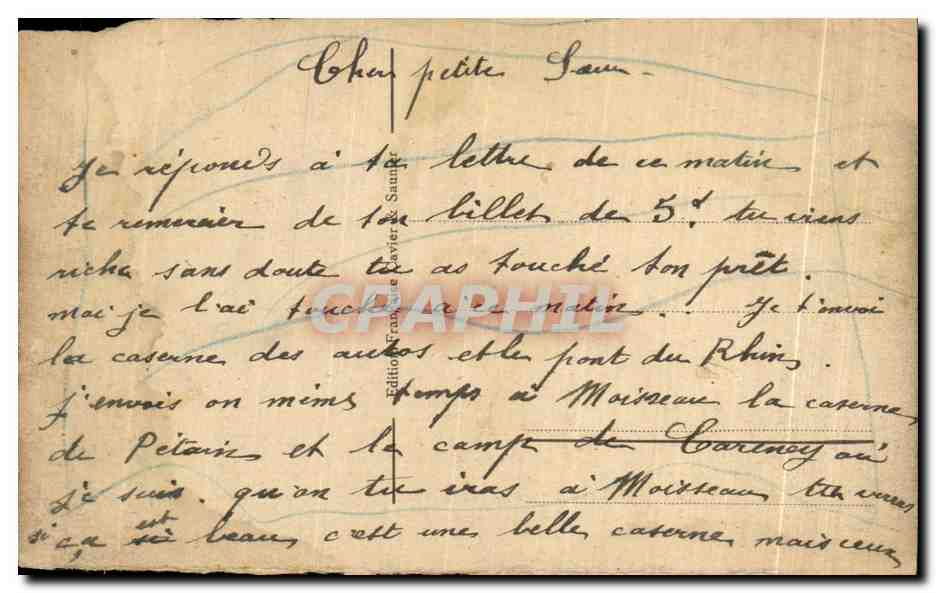 CPA L occupation Francaise en Allemagne Bonn S Rhin Quqrtier des autos — Rückseite