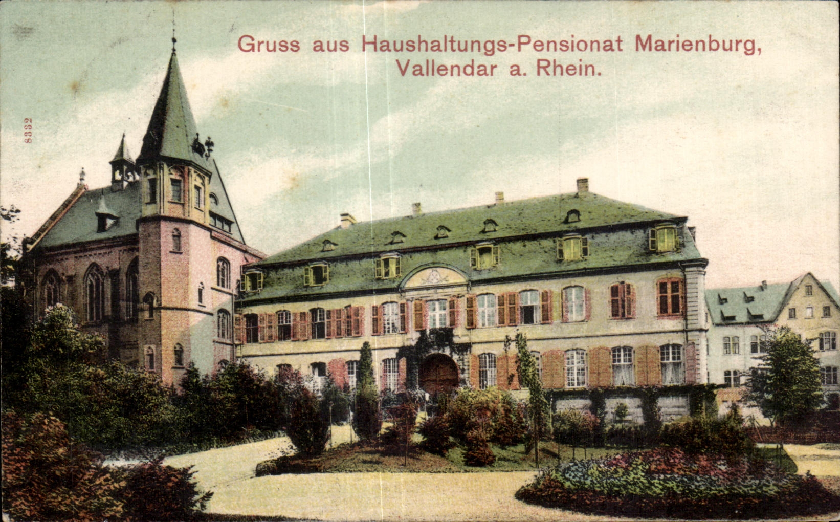 CPA Gruss aus Haushaltungs Pensionat Marienburg Vallendar a Rhein