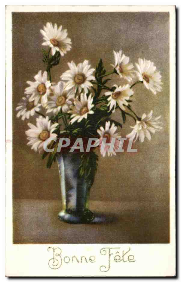 CPA Fantaisie Fleurs Bonne fete