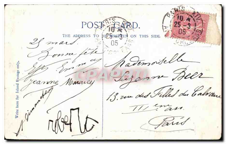 CPA Caledonian Railway Company s Central Station Hotel Glasgow — Rückseite