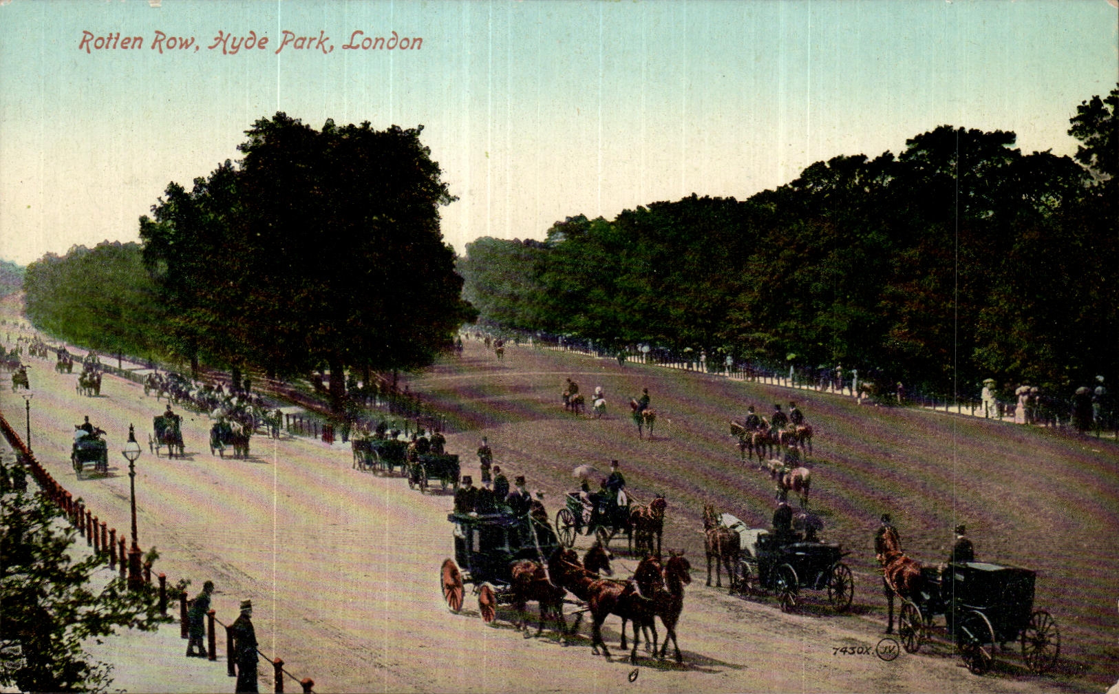 CPA Rotten Row Hyde Park London Cheval Horse