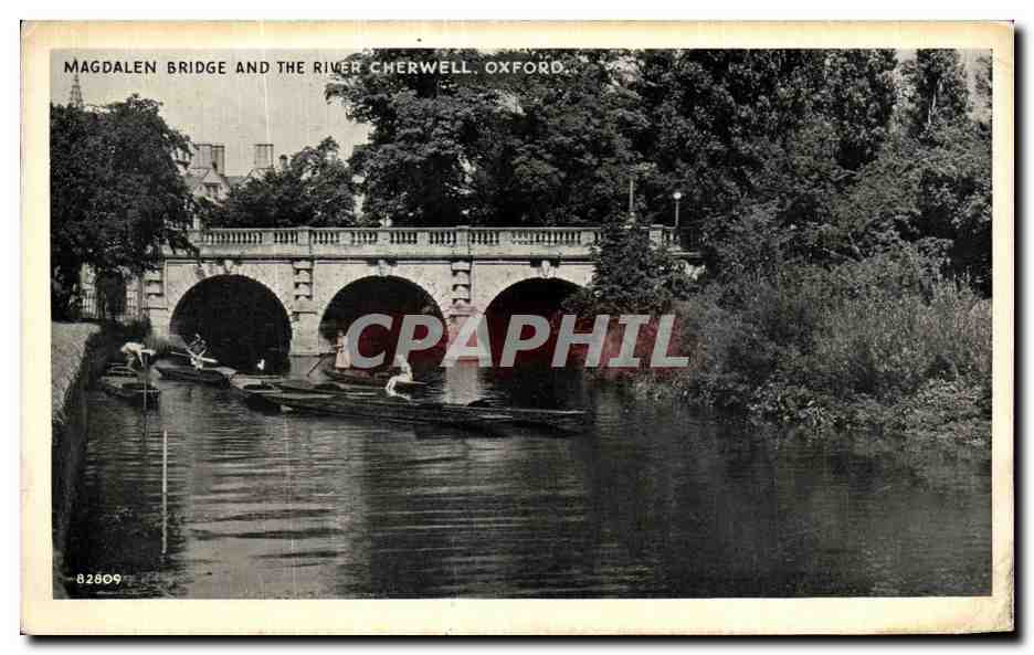 CPA Magdalen bridge and the river Cherwell Oxford