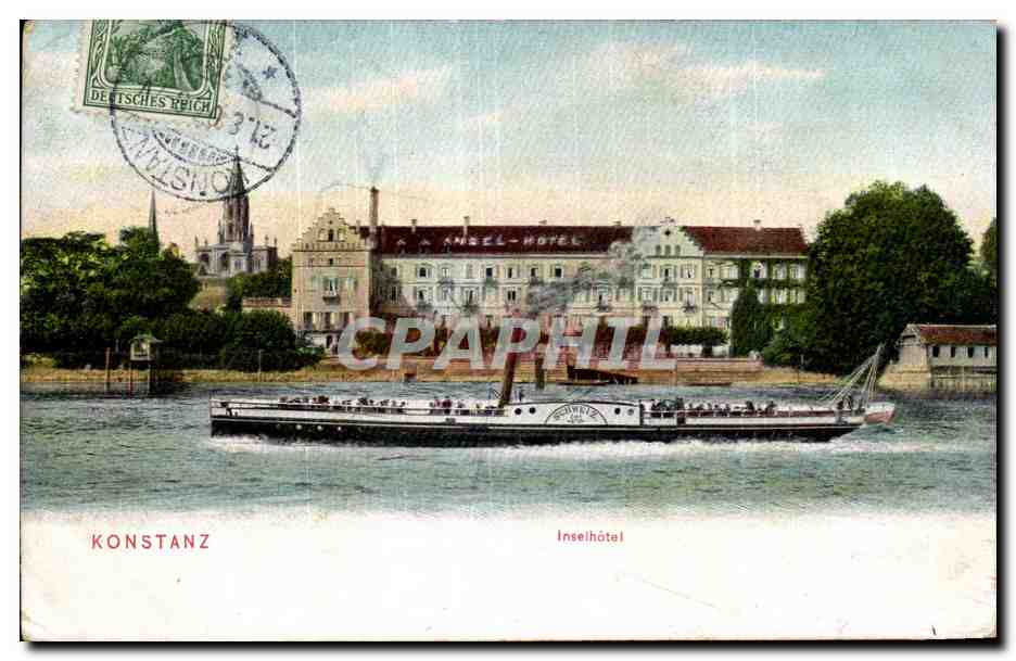 CPA Konstanz Inselhotel Bateau Schweiz Suisse