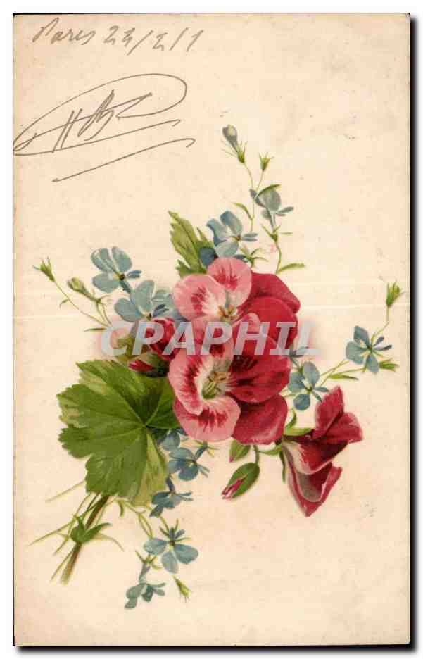 CPA Fantaisie Fleurs 