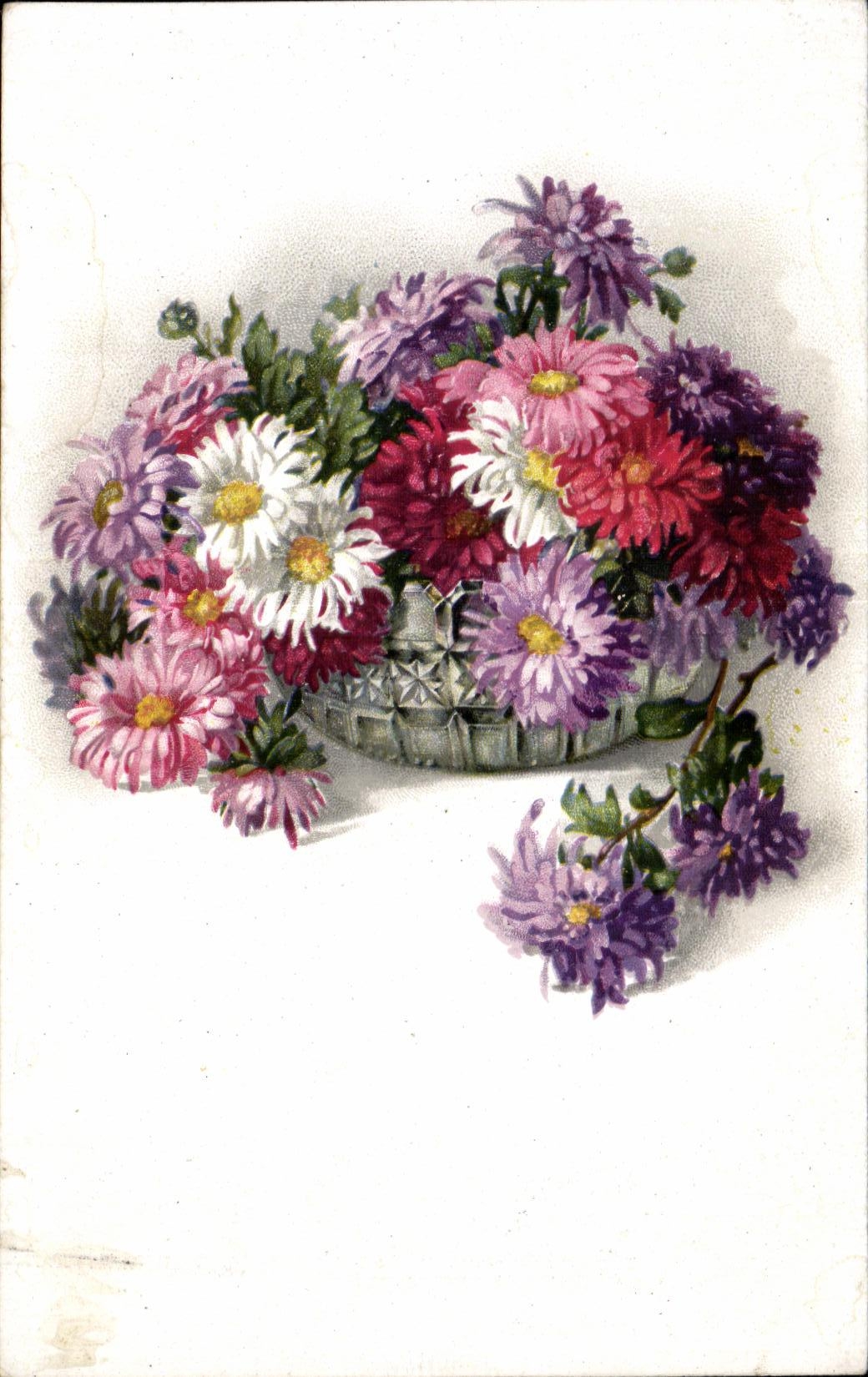 CPA Fantaisie Fleurs 