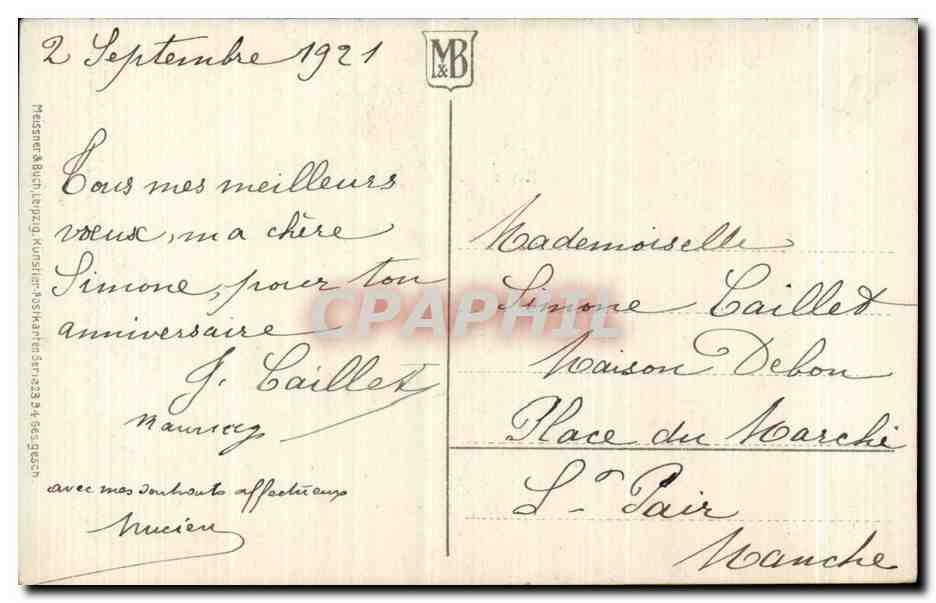 CPA Fantaisie Fleurs  — Verso