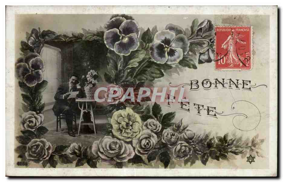 CPA Fantaisie Fleurs Bonne Annee