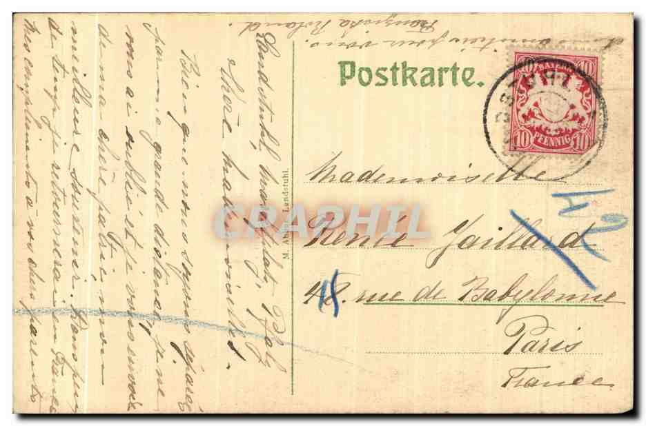 CPA Landstuhl (Pfalz) Kurvilla Sickingen — Rückseite