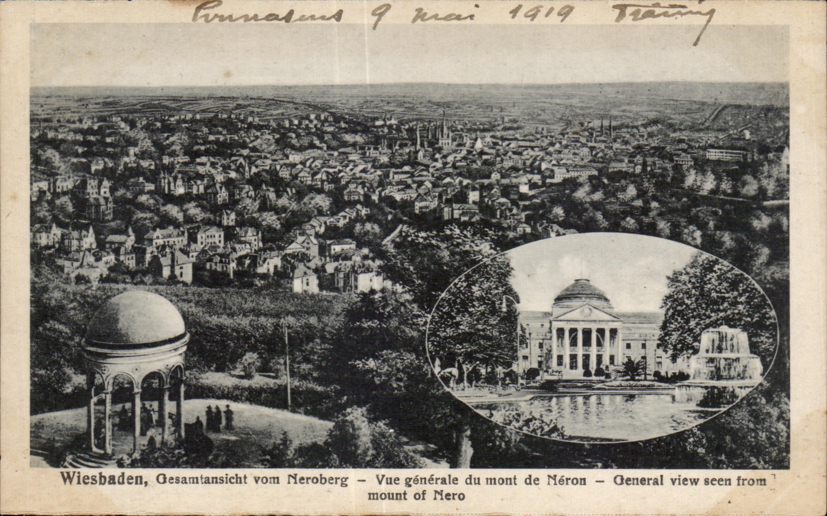 Wiesbaden — Allgemeiner Blick auf den Neroberg — Verlag: van den Boogarts & Kunstkunst, n° 1435