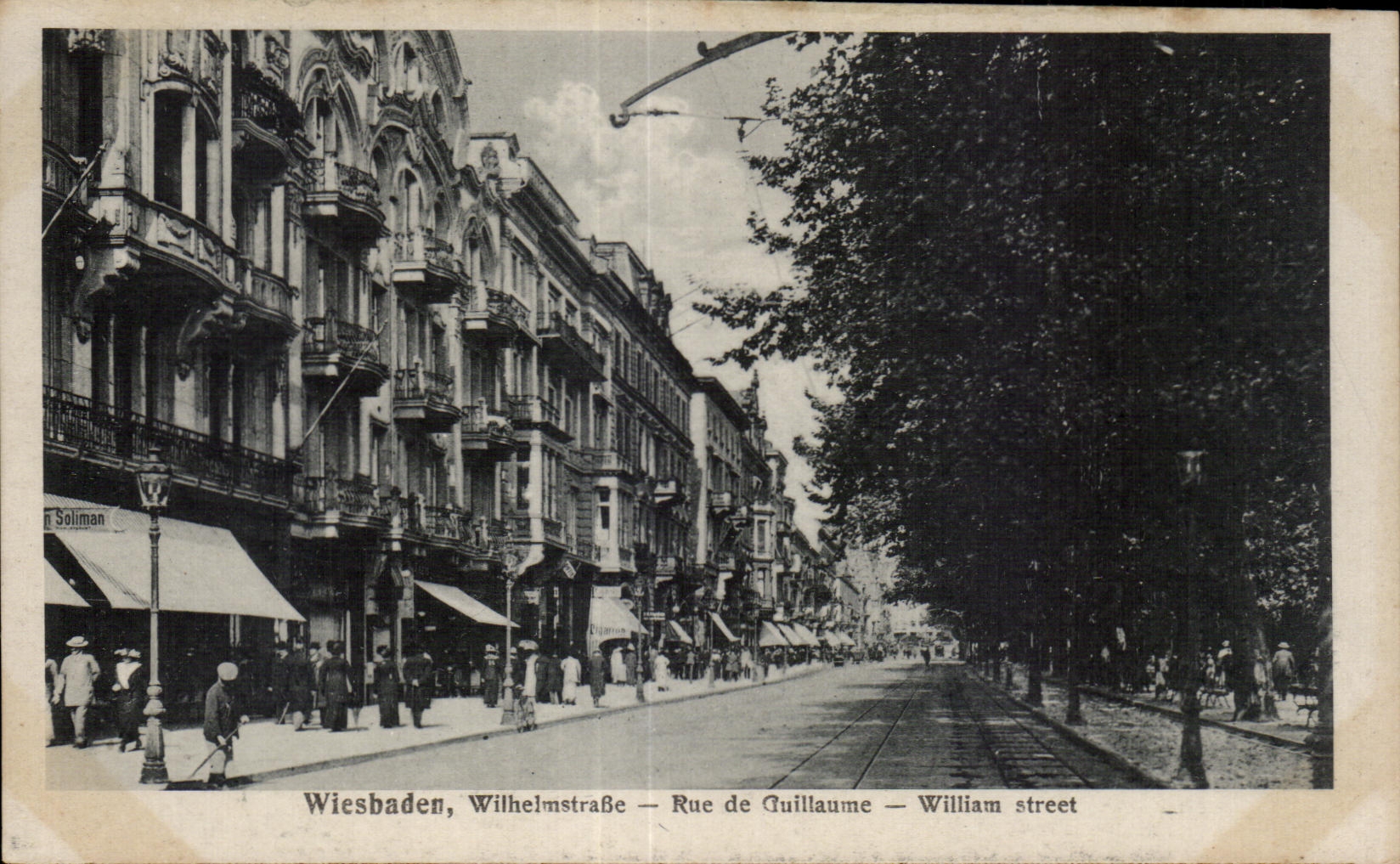 CPA Wiesbaden Wilhelmstrabe Rue de Guillaume William street