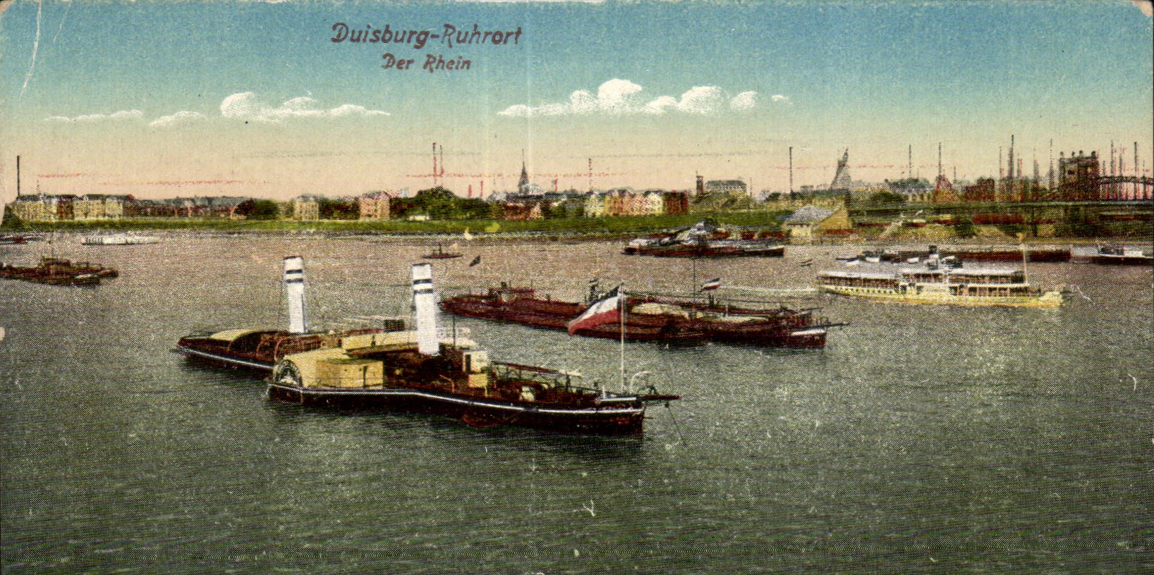 CPA Duisburg Ruhrort Der Rhein Bateau