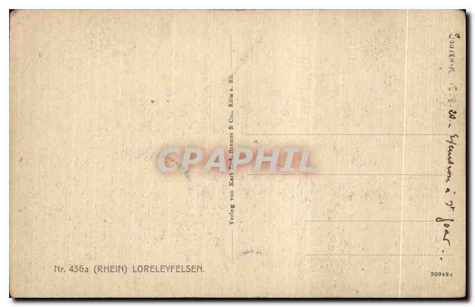 CPA Loreleyelsen — Rückseite