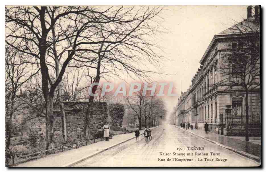 Trèves - Kaiser Straße mit Rothen Turm - La Tour Rouge