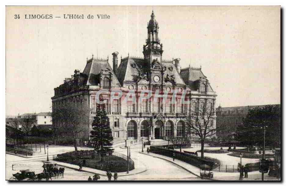 CPA Limoges L Hotel de Ville