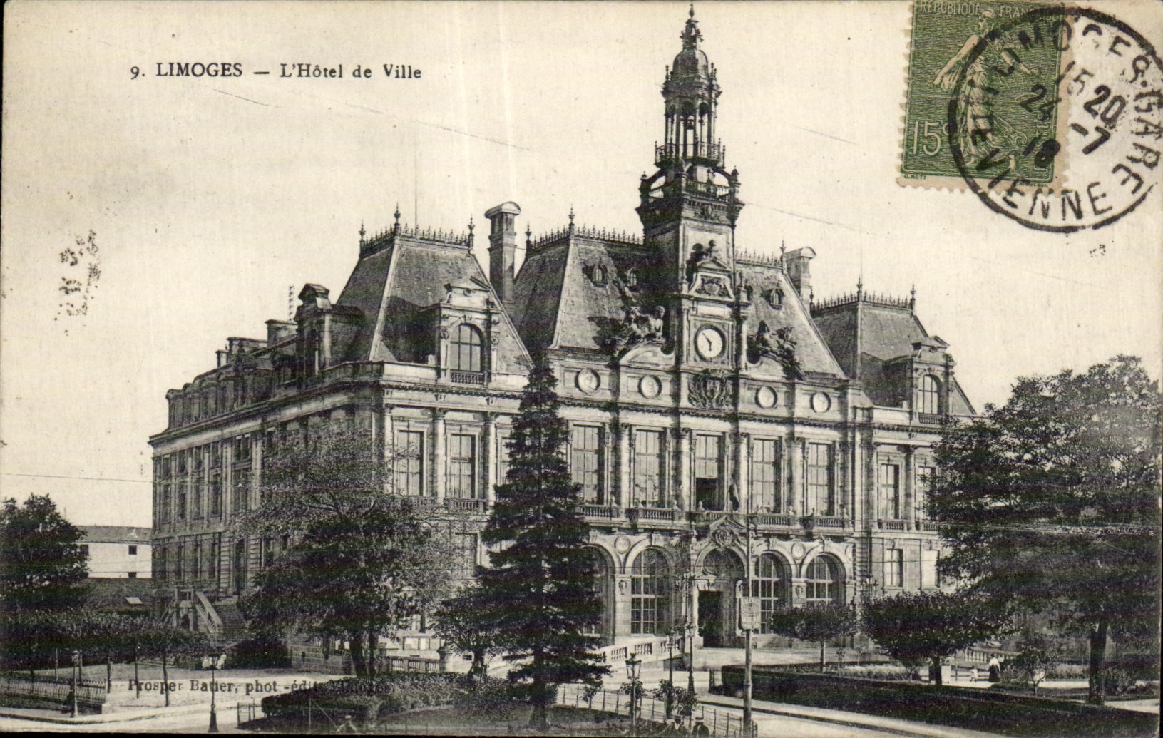 CPA Limoges L Hotel de Ville