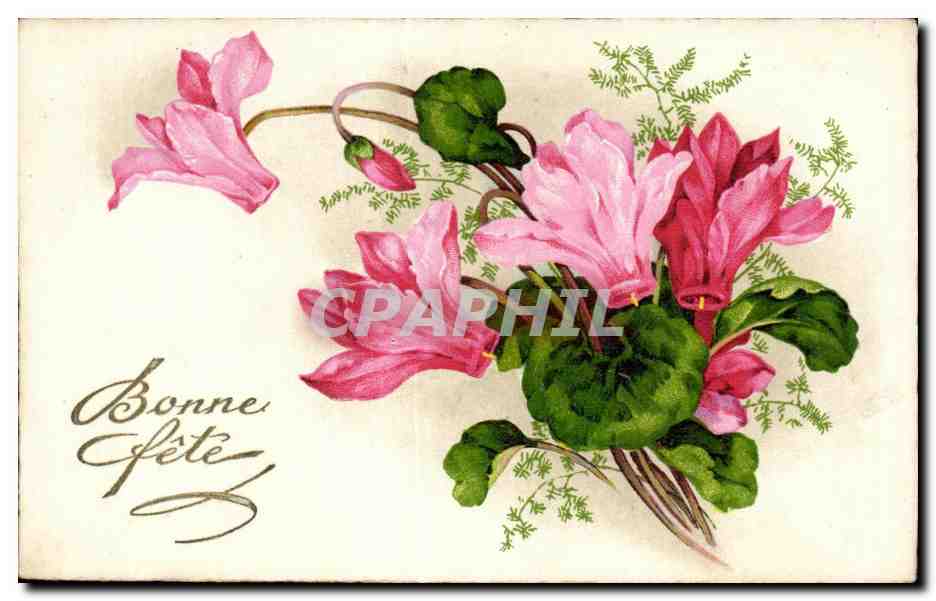 CPA Fantaisie Fleurs Bonne fete