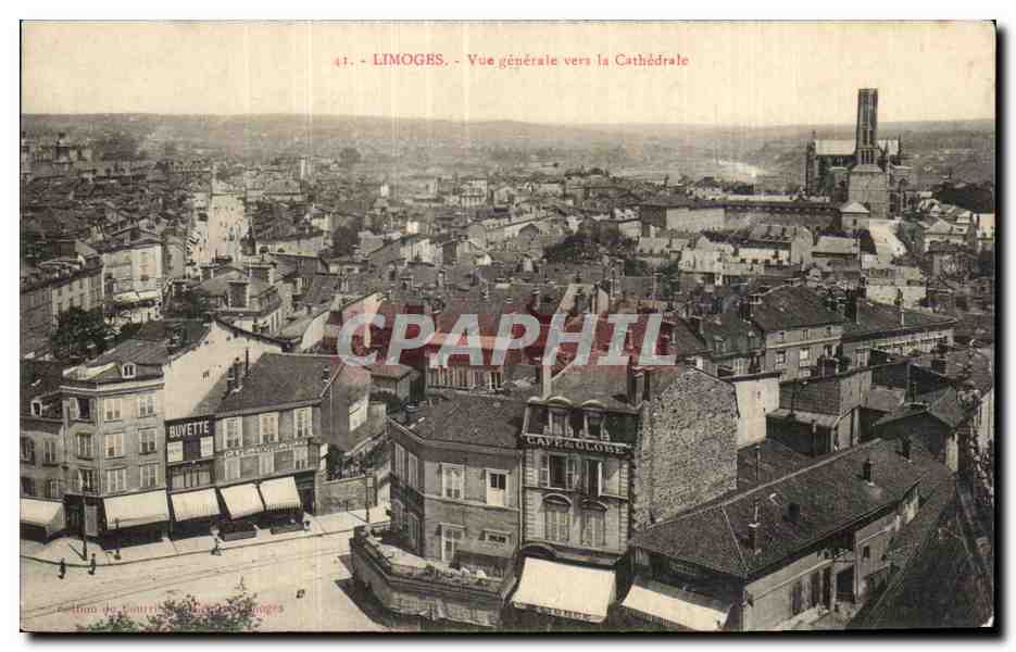 CPA Limgoes Vue generale vers la cathedrale