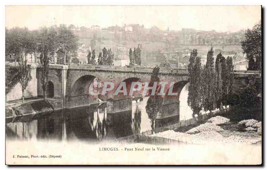 Limoges - Nieuwe brug over de Vienne — J. Faissat, Fot.-edit. (Deposito)