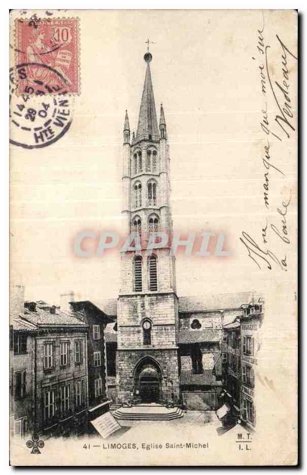 CPA Limoges Eglise saint michel