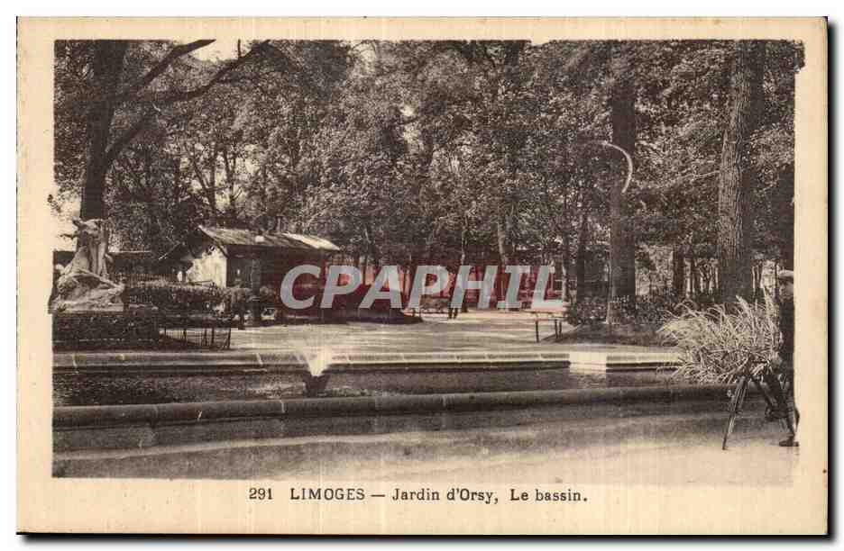 CPA Limoges jardin d Orsay bassin