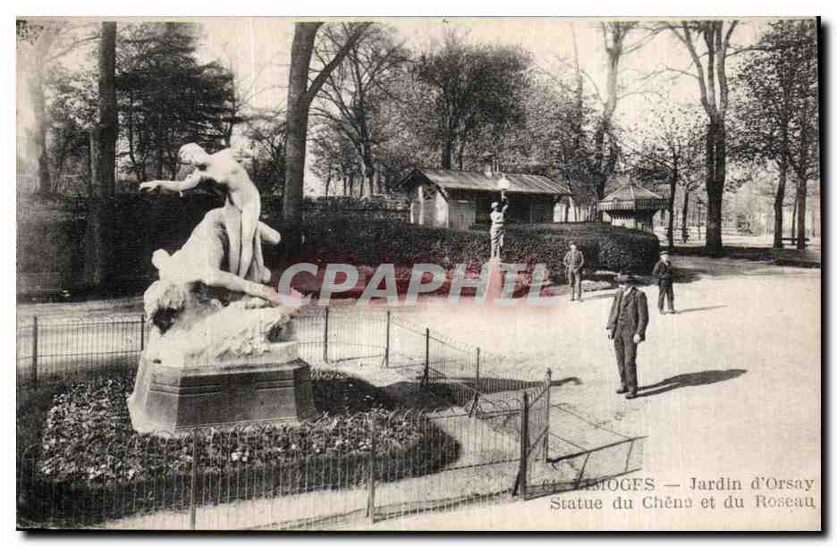 Châlons-sur-Marne — Jardin d'Orsay — Statue du Chêne et du Roseau