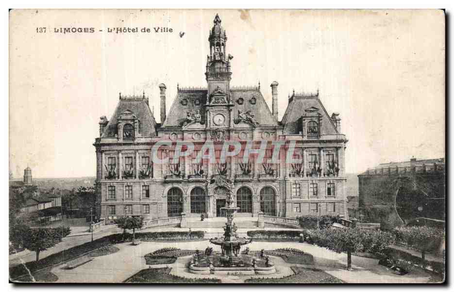 CPA Limoges L Hotel de ville