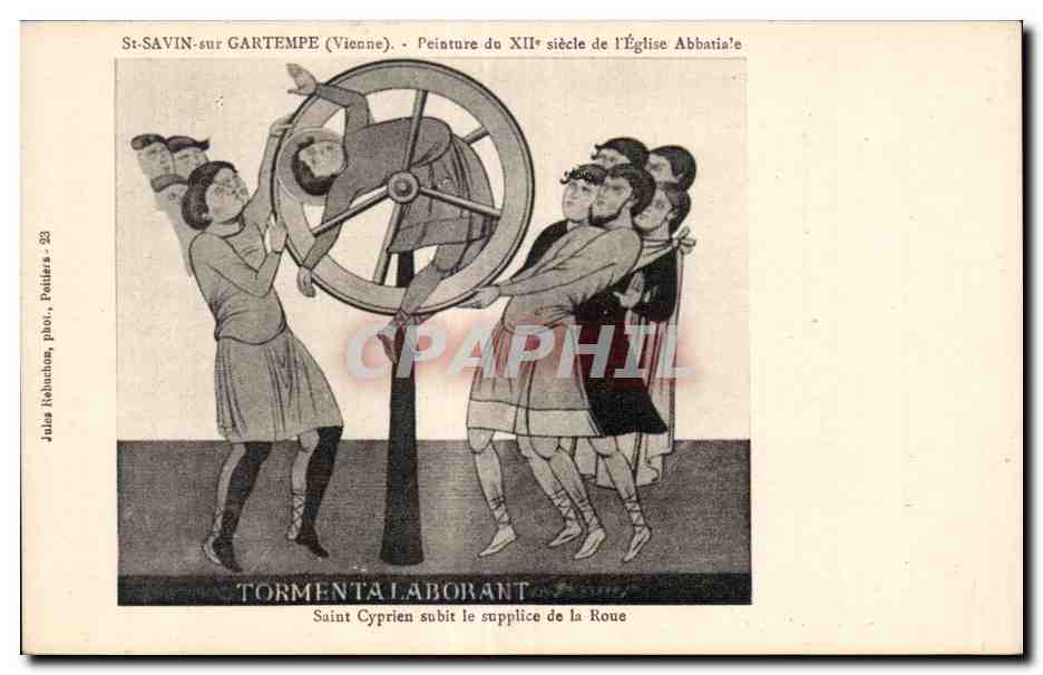 CPA St savin sur gartempe (vienne) Peinture du XIIe siecle de I Eglise Abbatiale