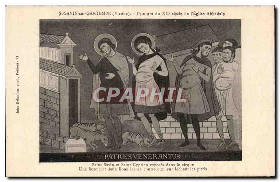 CPA St savin sur gartempe (vienne) Peinture du XIIe siecle de I Eglise Abbatiale