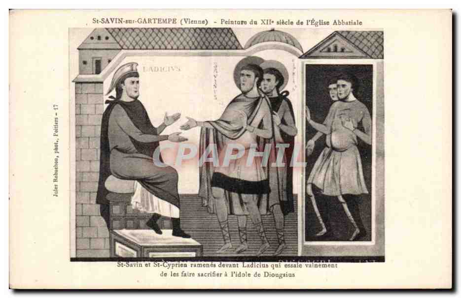 CPA St savin sur gartempe (vienne) Peinture du XIIe siecle de I Eglise Abbatiale