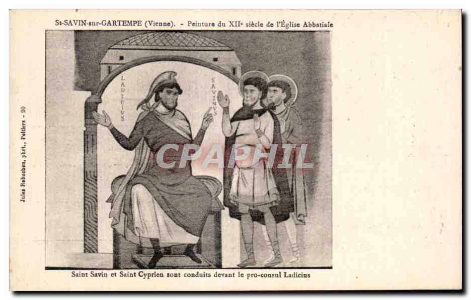 CPA St savin sur gartempe (vienne) Peinture du XIIe siecle de I Eglise Abbatiale