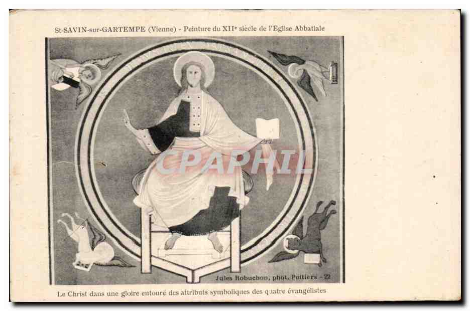 CPA St savin sur gartempe (vienne) Peinture du XIIe siecle de I Eglise Abbatiale
