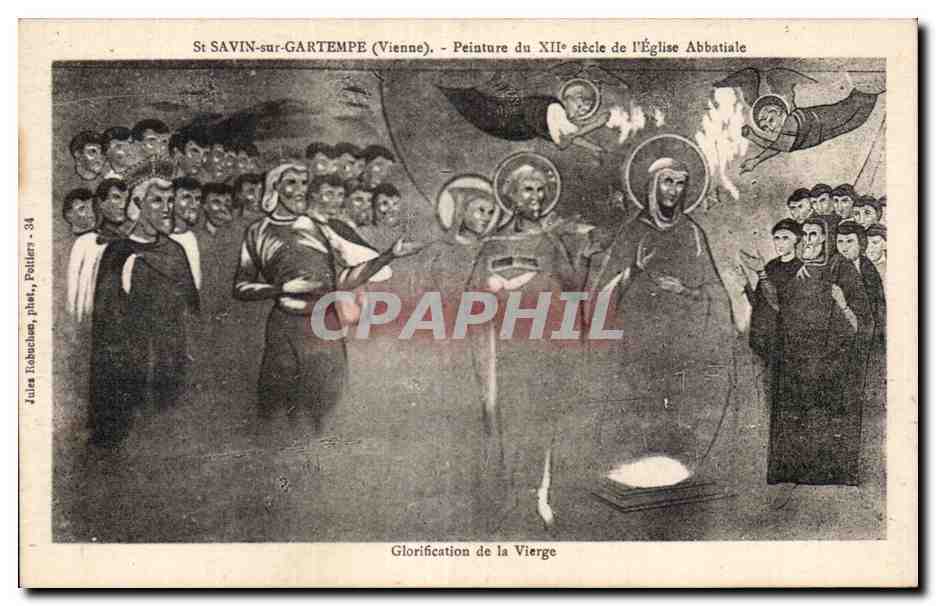 CPA St savin sur gartempe (vienne) Peinture du XIIe siecle de I Eglise Abbatiale