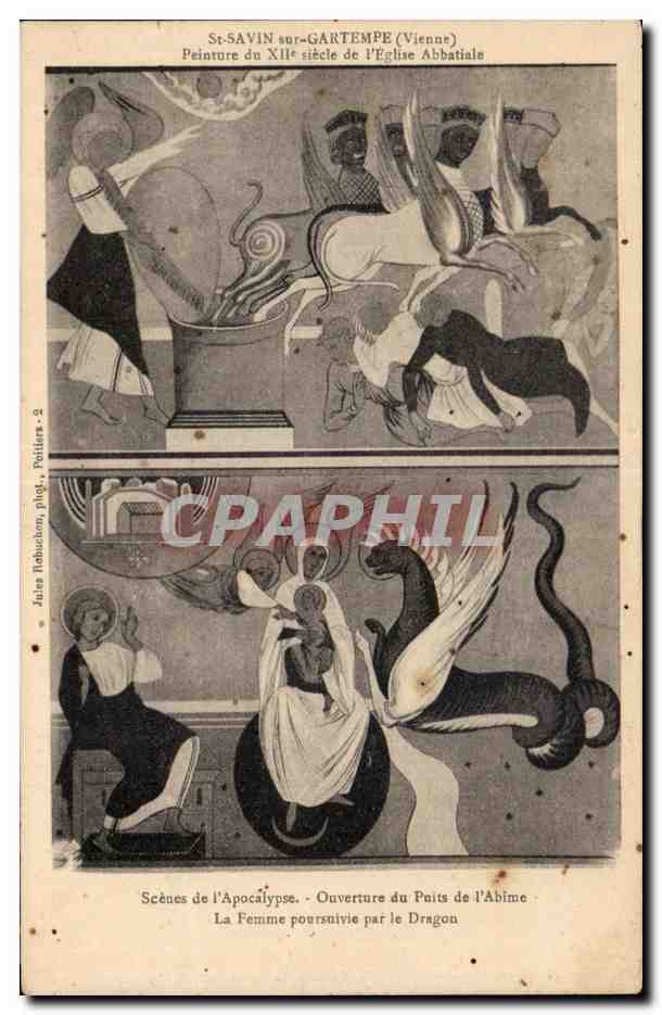 CPA St savin sur gartempe (vienne) Peinture du XIIe siecle de I Eglise Abbatiale