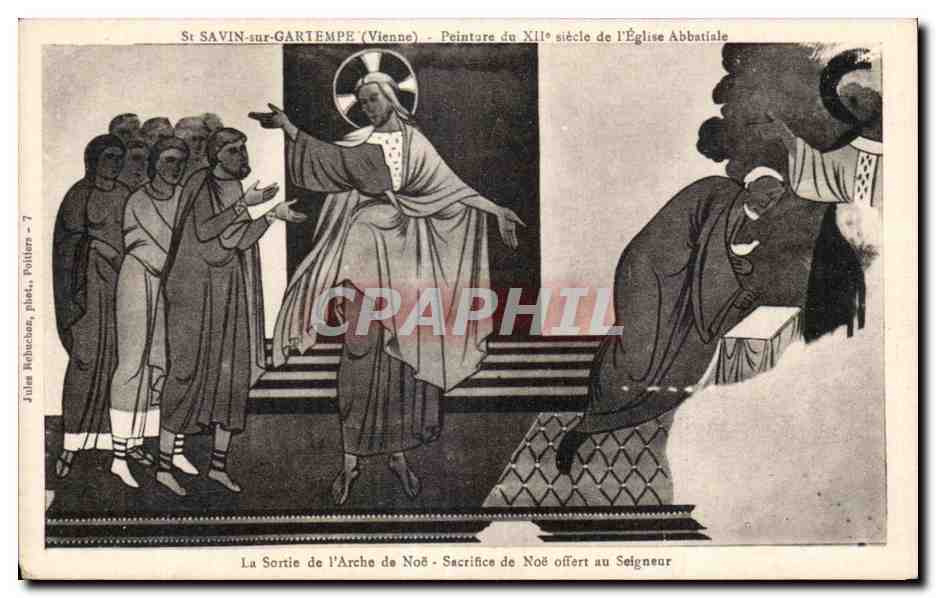 CPA St savin sur gartempe (vienne) Peinture du XIIe siecle de I Eglise Abbatiale