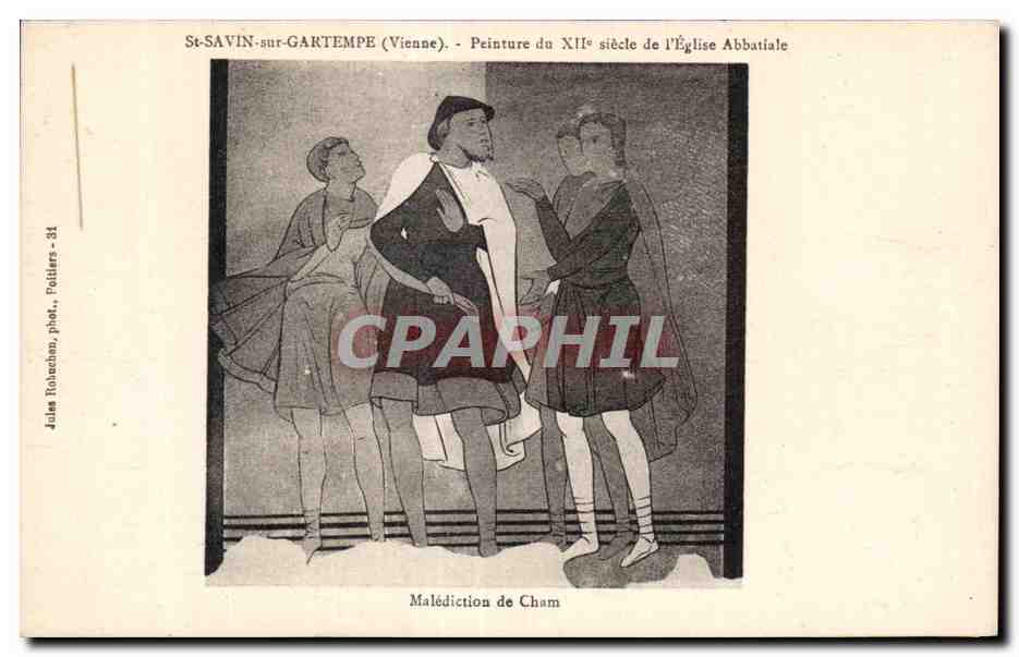 CPA St savin sur gartempe (vienne) Peinture du XIIe siecle de I Eglise Abbatiale