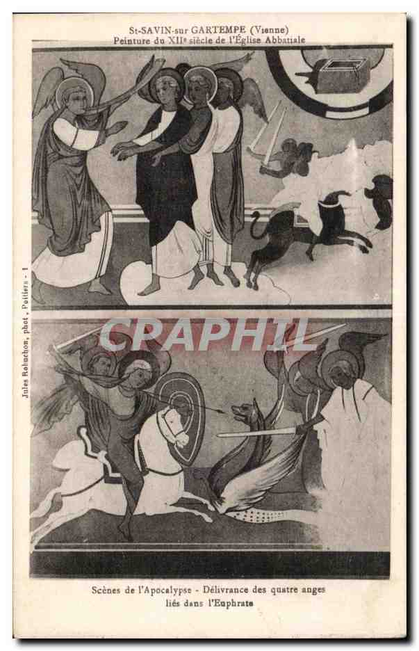 CPA St savin sur gartempe (vienne) Peinture du XIIe siecle de I Eglise Abbatiale