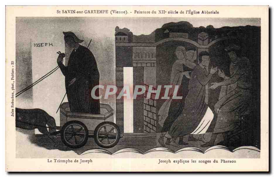 CPA St savin sur gartempe (vienne) Peinture du XIIe siecle de I Eglise Abbatiale