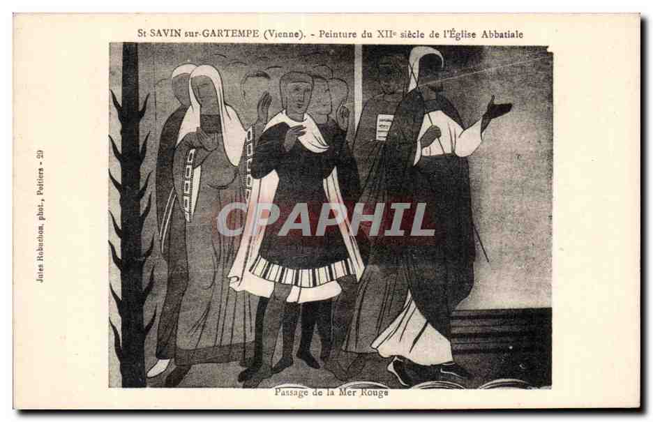 CPA St savin sur gartempe (vienne) Peinture du XIIe siecle de I Eglise Abbatiale