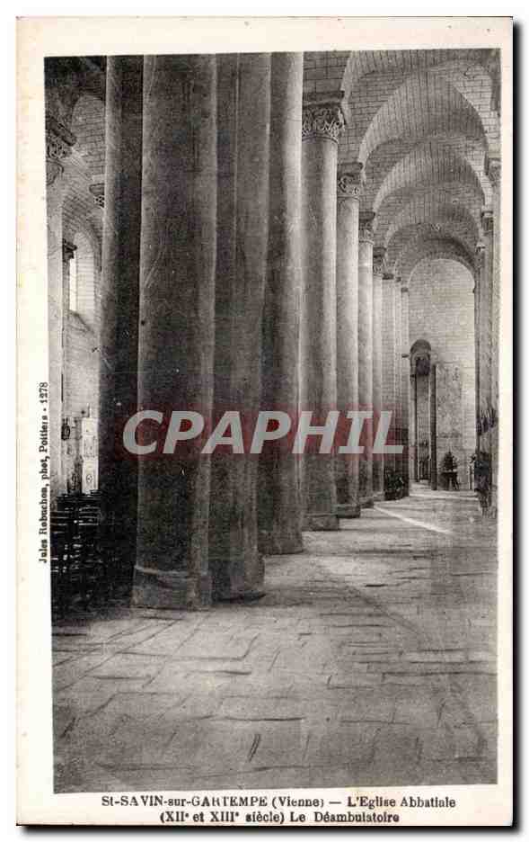 St-SAVIN-sur-GATTEMPE (Vienne) — L'Église Abbatiale (XIIe et XIIIe siècle) Le Déambulatoire